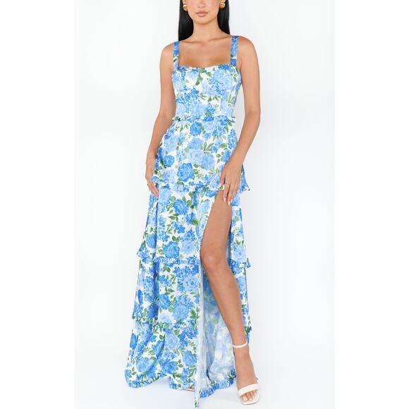 Show Me Your Mumu Lady Corset Dress in Cottage Floral Blue M - Picture 4 of 11